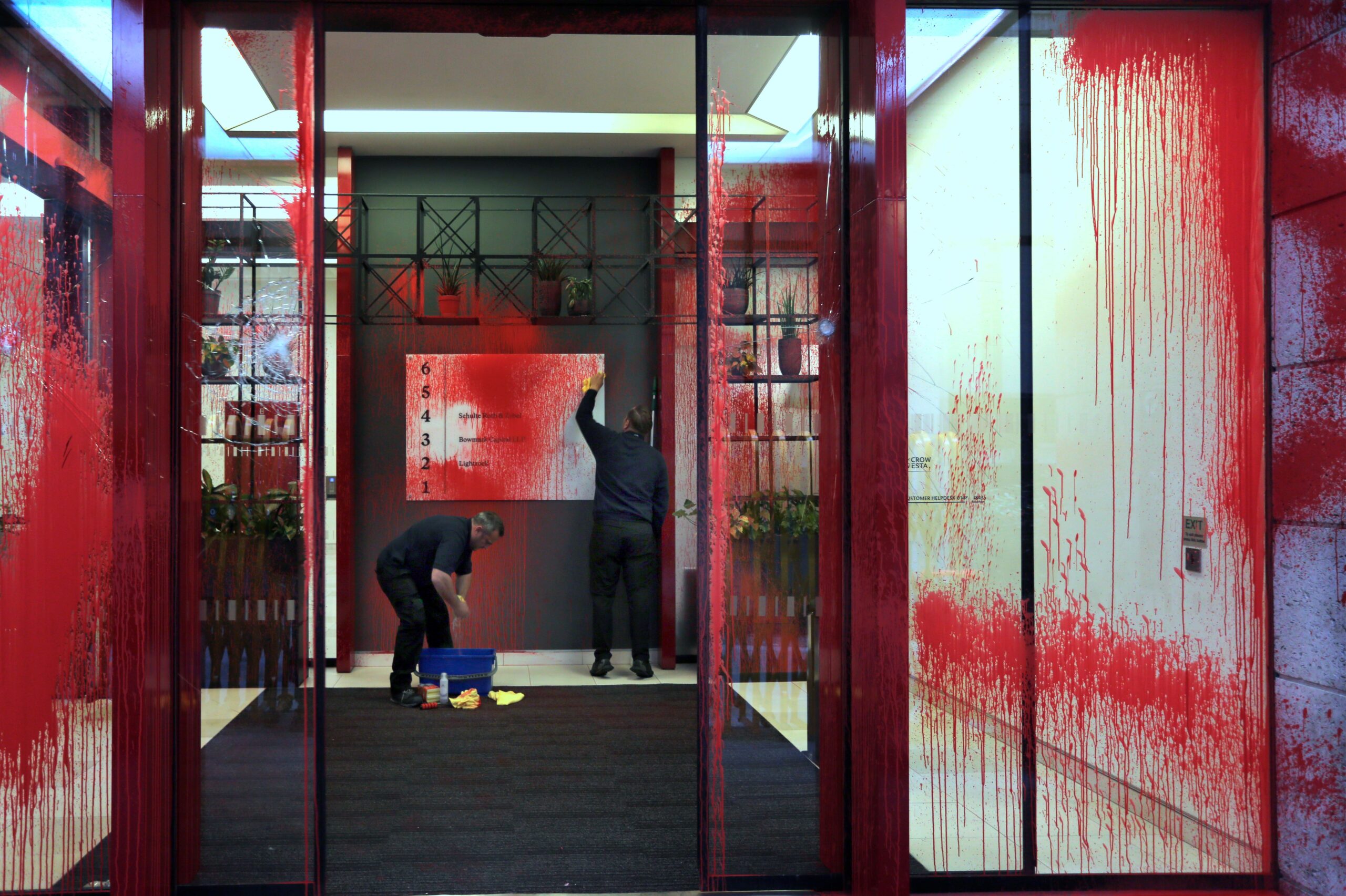 Palestine activists target Newcastle BBC, London Leonardo offices Palestine activists target Newcastle BBC, London Leonardo offices