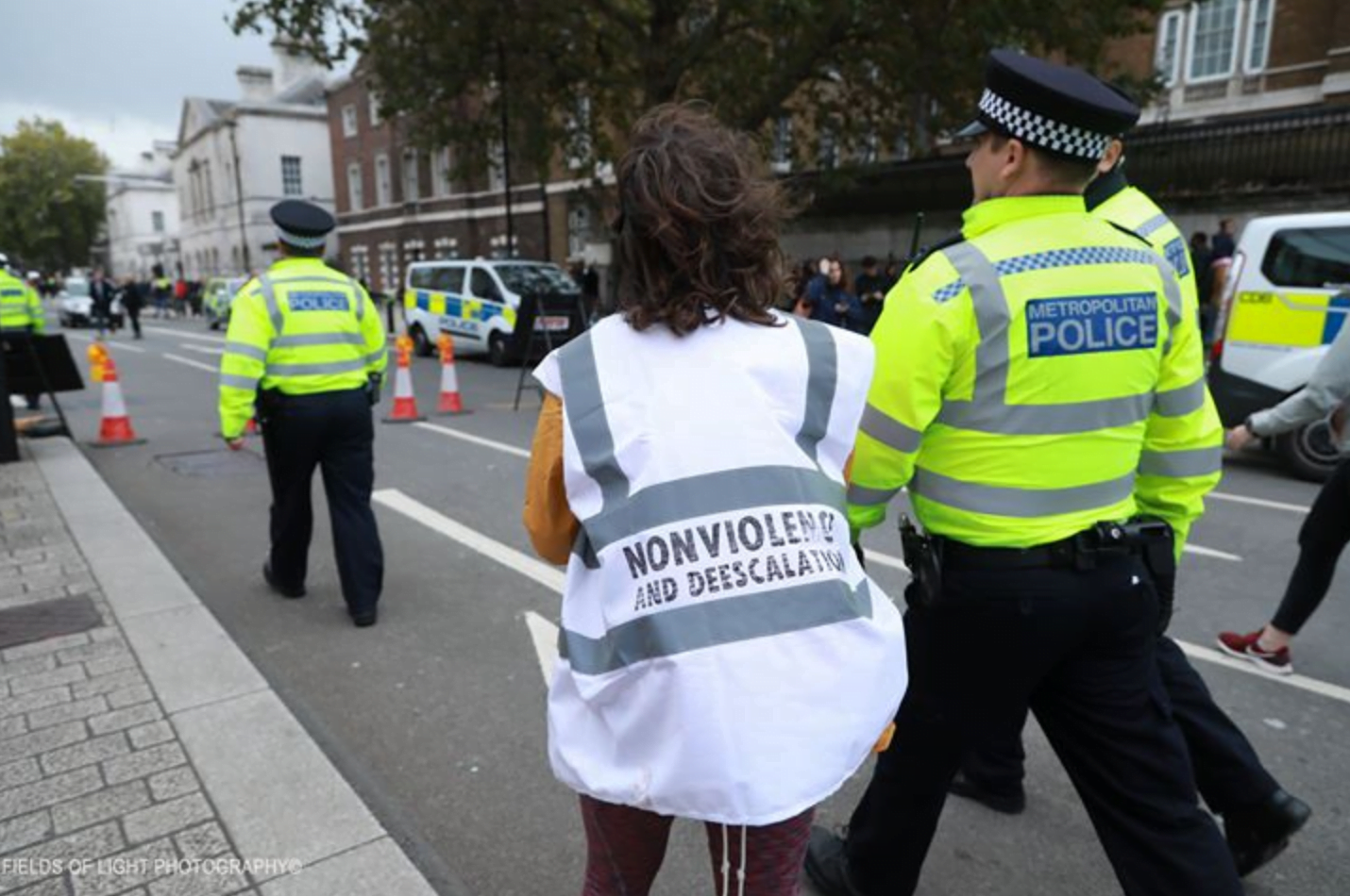 I got de-escalated by XR and then the police evicted them 